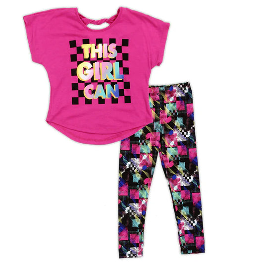 Girl"s Squard 4-6X Active Legging Set